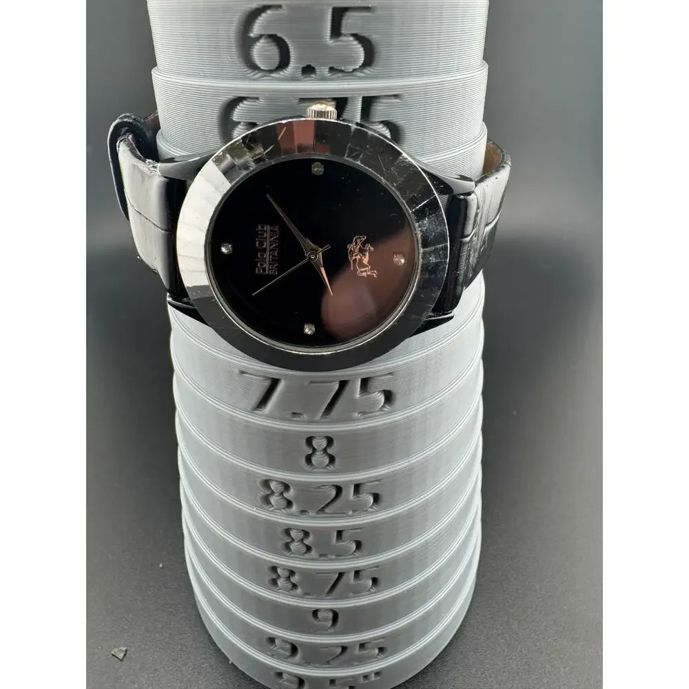 Polo Club Britannia Watch Crystal Accents Black